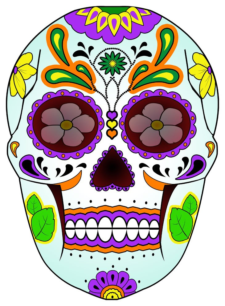 VWAQ Day of the Dead Wall Art Dia De Los Muertos Decor Sugar Skull Wall Murals