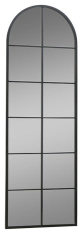 Metal Large Arch Window Pane Wall Mirror