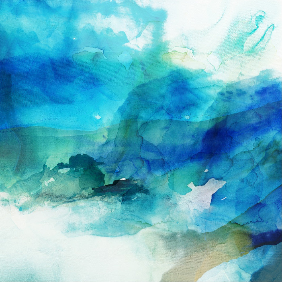 "Ephemeral Blue I" Fine Art Giant Canvas Print, 72"x72"