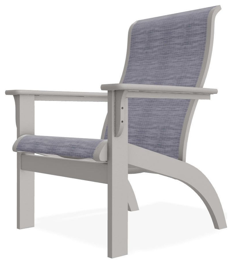 Adirondack Sling Outdoor Adirondack Armchair, Brooks/Warm Gray