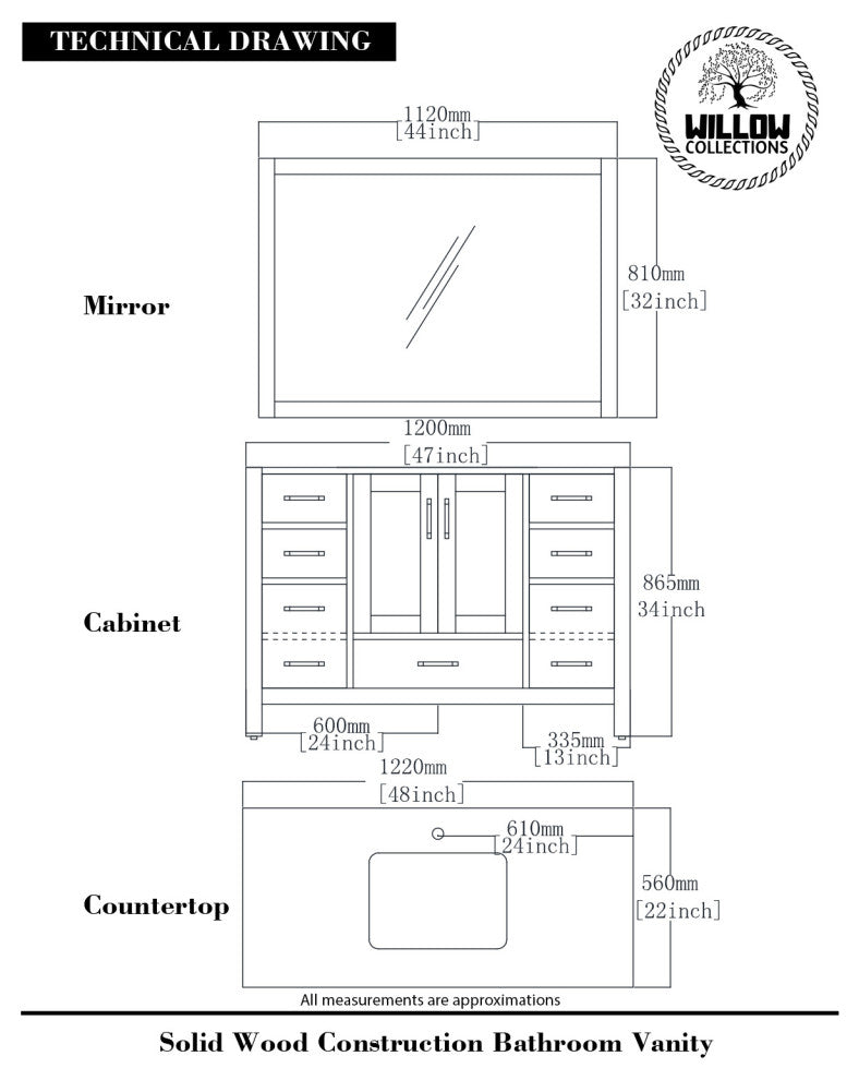 Malibu 48 Single Sink Bath Vanity in Elephant Skin Gray 2" Calacatta Nuvo