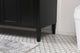 Home Living Vanity with Carrara White Marble Countertop, Black, 60", Double Sink