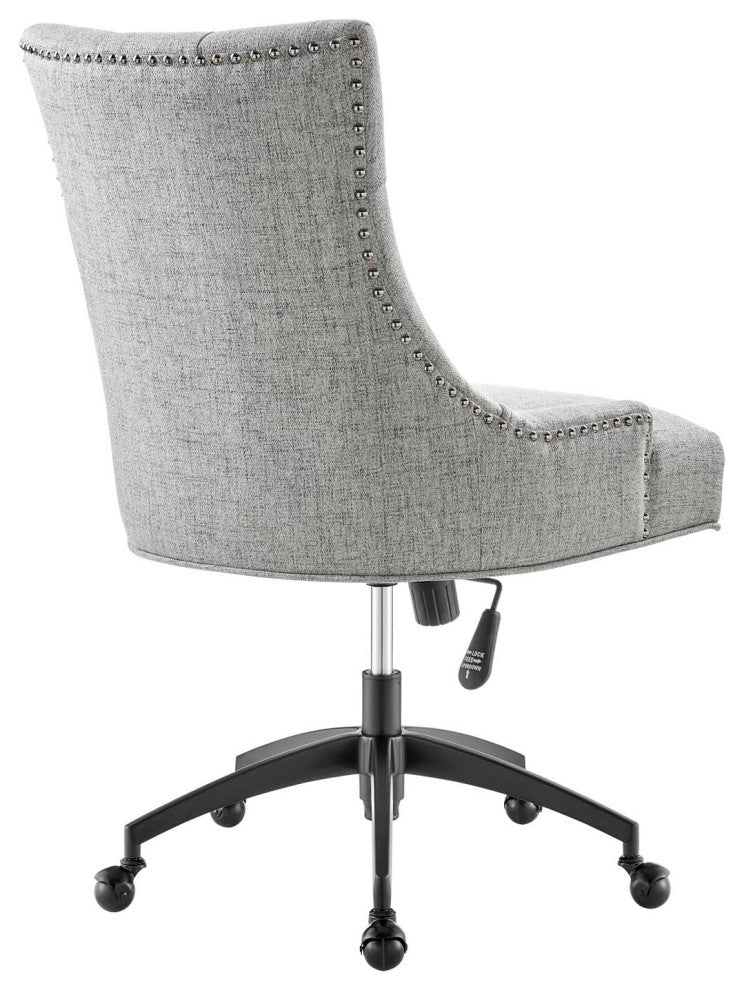 Regent Tufted Fabric Office Chair Black Light Gray -4572