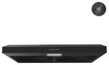 Streamline 30" Domenico Ducted Undermount Range Hood, Grit Black