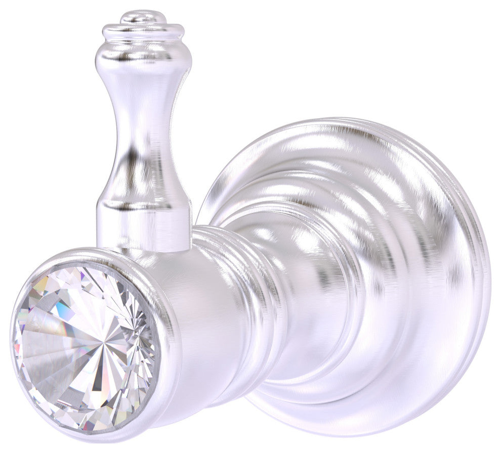 Carolina Crystal Robe Hook, Satin Chrome