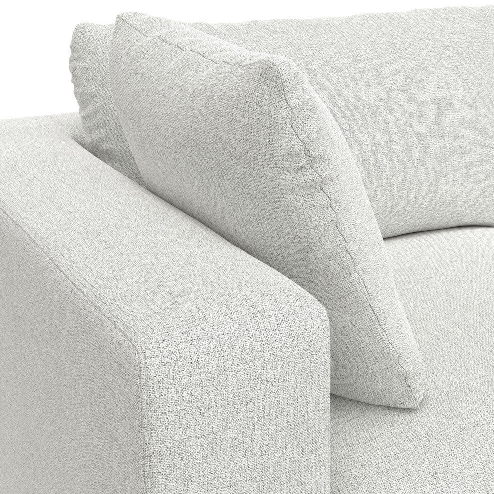 Jasmine 3-Seater Modular Sofa in Performance Fabric, Cloud Gray