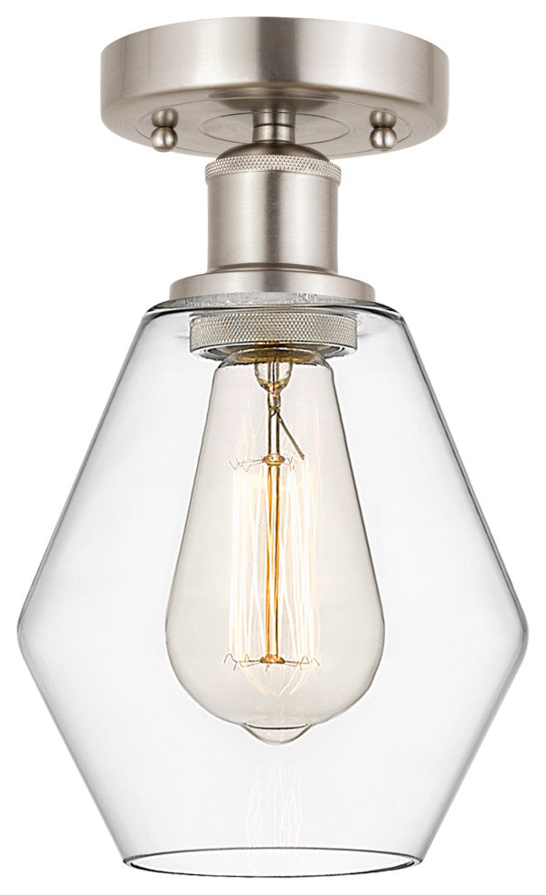 Innovations 616-1F-SN-G652-6 1 Light Semi-Flush Mount, Brushed Satin Nickel