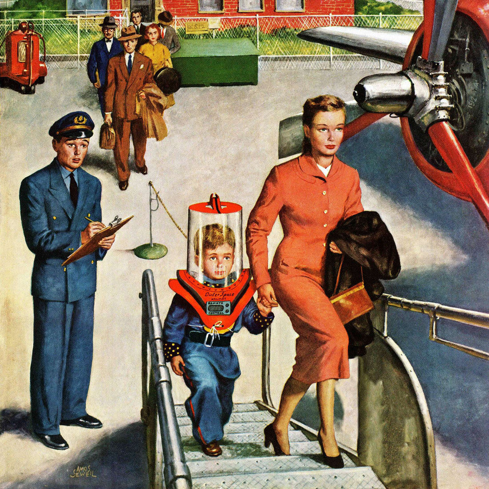 "Space Traveller" Painting Print on Canvas by Amos Sewell