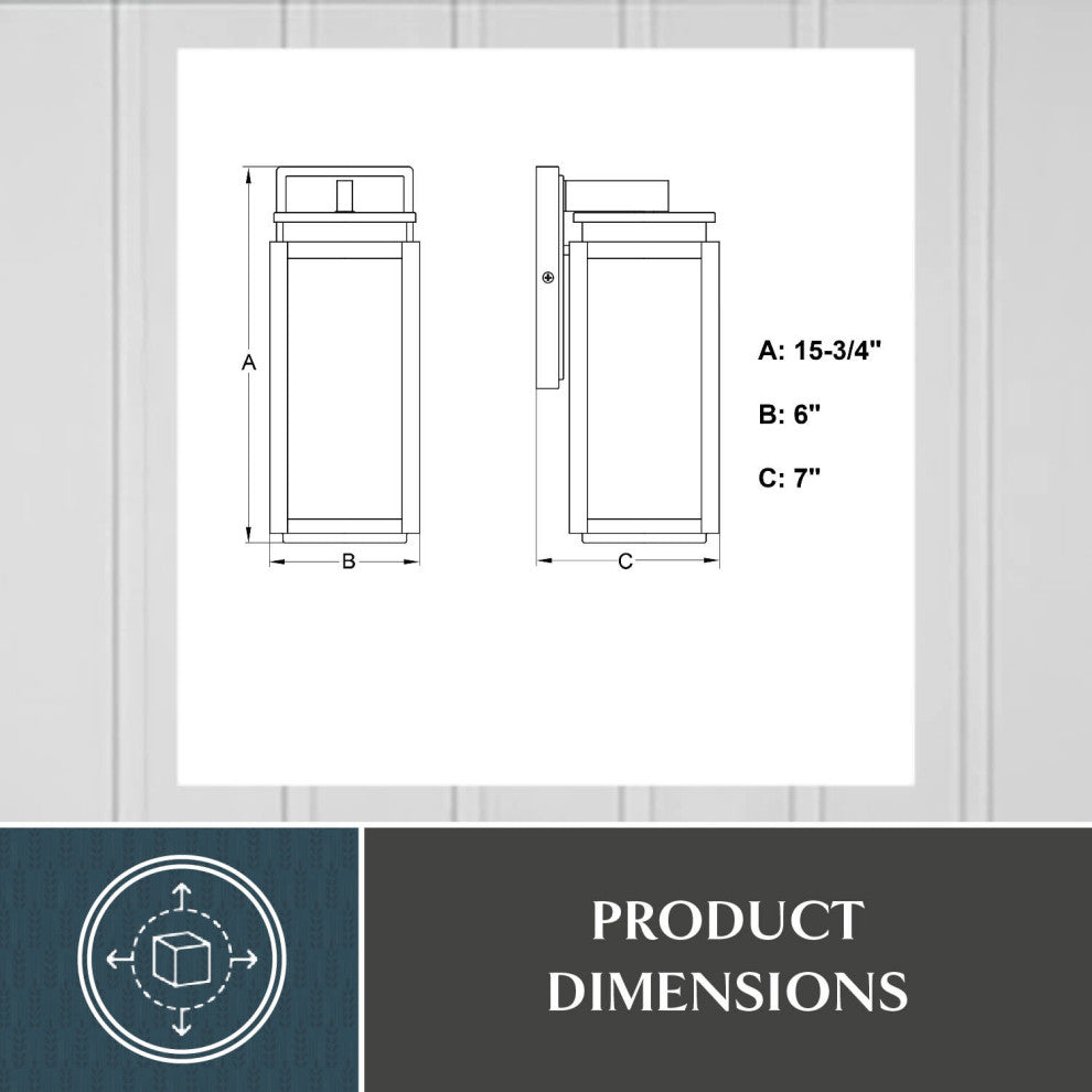 Vaxcel Lighting T0779 Dunlap 13" Tall Outdoor Wall Sconce - Textured Black