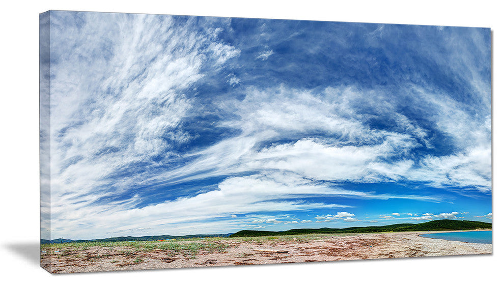 Awesome Pacific Ocean, Landscape Canvas Art Print, 60"x28"