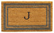 Periwinkle Border 24"x36" Monogram Doormat, Letter J