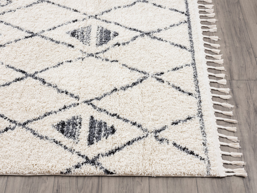 Abani Willow WIL160A Moroccan Shag Cross-Cross Area Rug