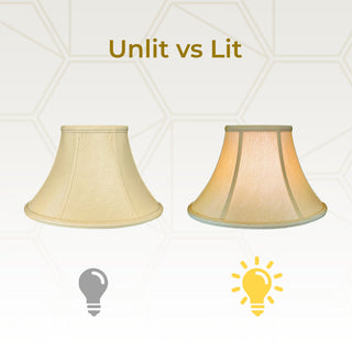 Royal Designs Shallow Bell Basic Lamp Shade, Antique Gold, 8.5x16x10.25