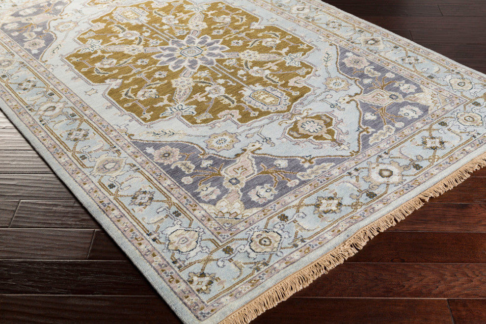Surya Zeus ZEU-7823 Traditional Area Rug, Light Gray, 8' x 11' Rectangle