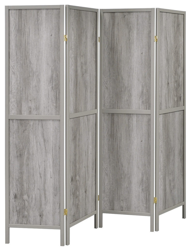 4-Panel Folding Screen, Gray Driftwood
