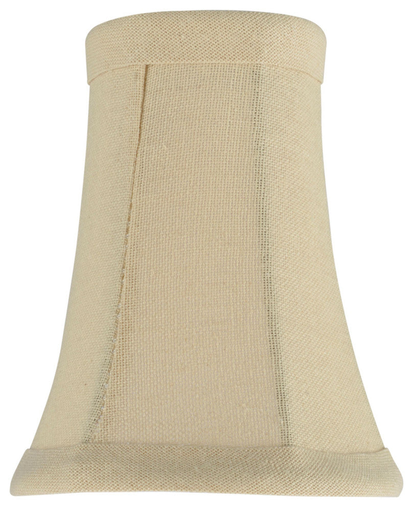 30012-5 Small Bell  Chandelier Clip On Lamp Shade Butter Creme 2 1/2"x4"x5"