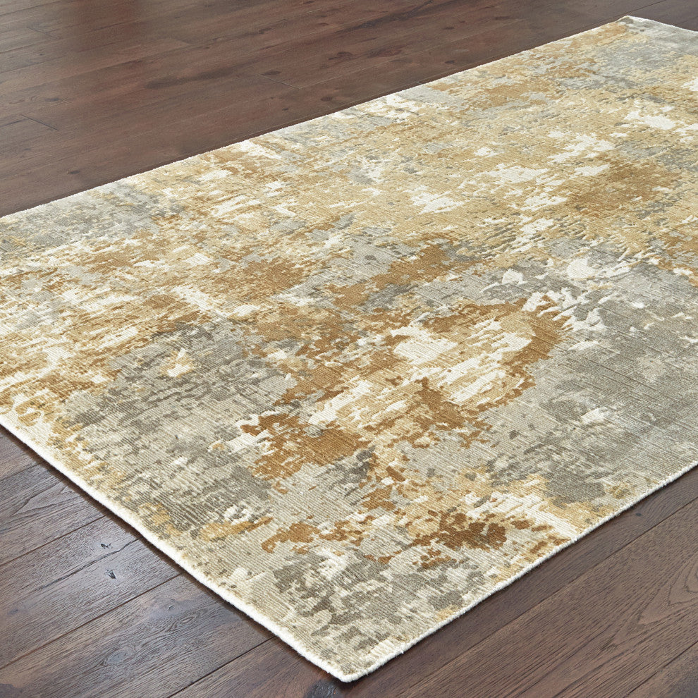 Oriental Weavers Formations Grey/ Brown Abstract Indoor Area Rug 8'X10'