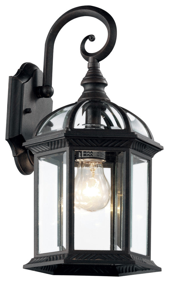1 Light Coach Lantern, Black