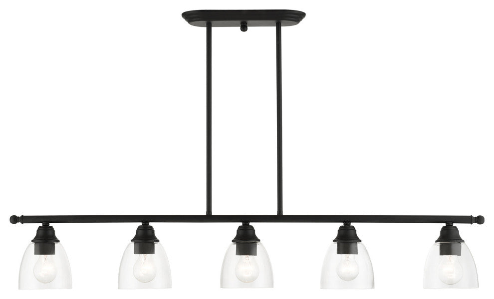 Black Transitional, Colonial, Linear Chandelier