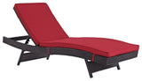 Espresso Red Convene Outdoor Patio Chaise