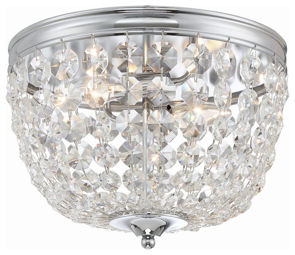 Nola 2-Light Polished Chrome Ceiling Mount