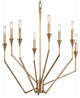 Archie, 8 Light, Chandelier, Aged Brass Finish