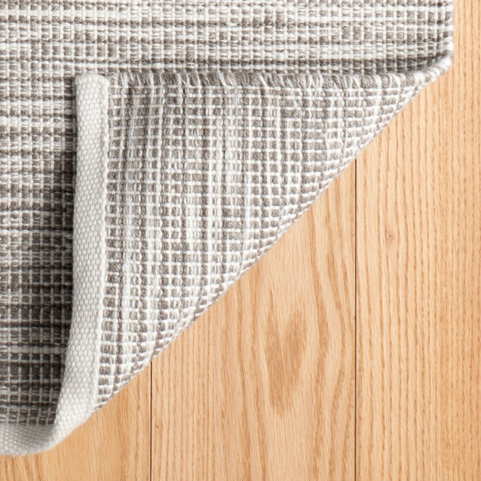 Dash & Albert Tideline Grey Handwoven Indoor/Outdoor Rug, Grey, Runner-2'6" x 8'