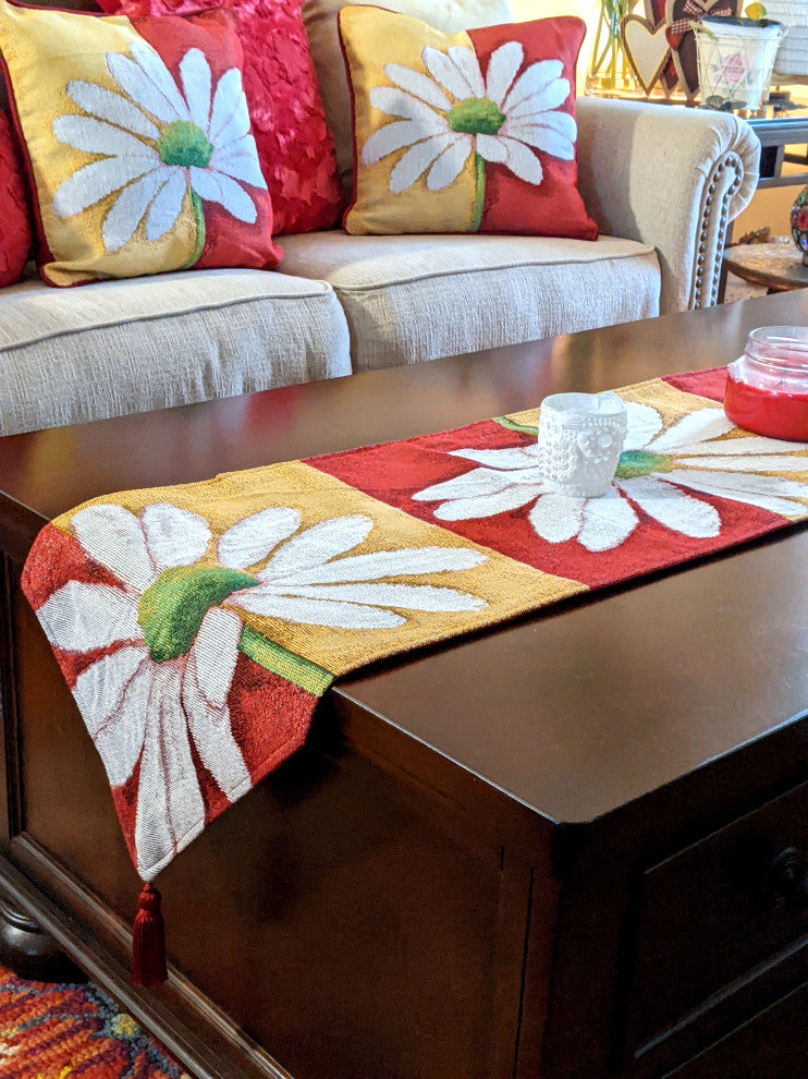 Tache Spring Decorative Loves Me Not Tapestry Table Runners, 13"x90"