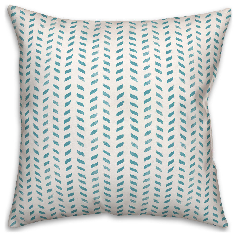 Blue Petal Pattern 18x18 Spun Poly Pillow