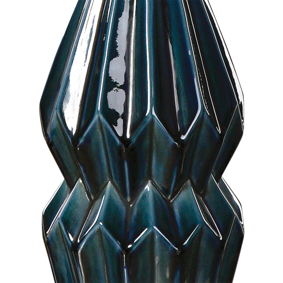 Uttermost Ceramic Lamp, Prussian Blue
