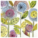 "Watercolor Flowers" Digital Paper Print by Anne Tavoletti, 42"x42"