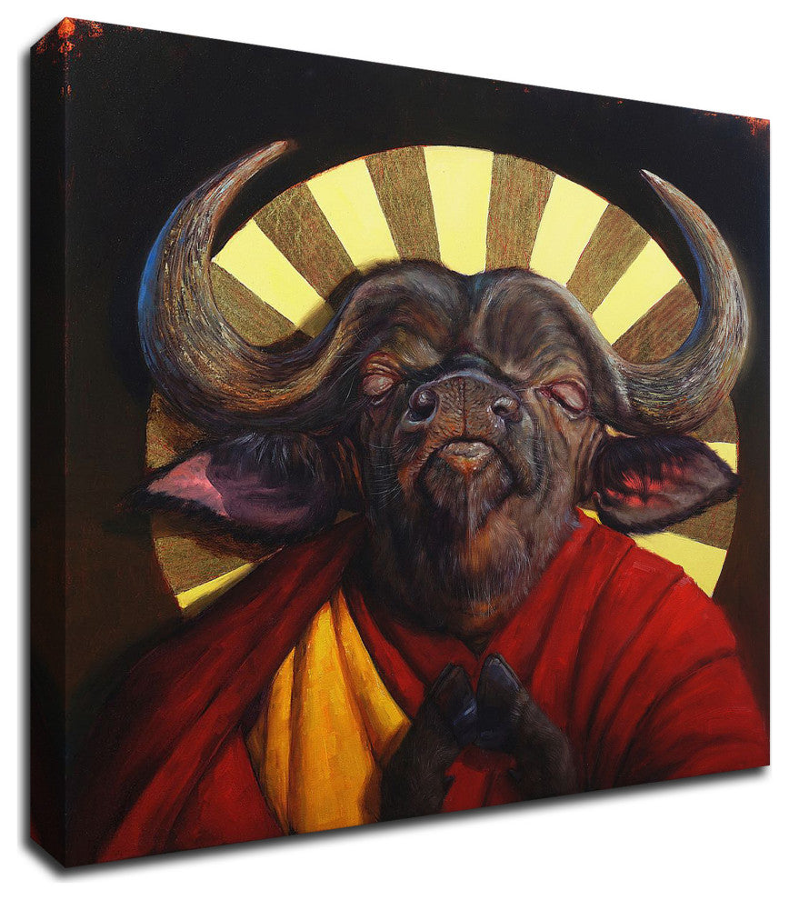 "Holy Cow II" by Lucia Heffernan, Print on Canvas, 24"x24"