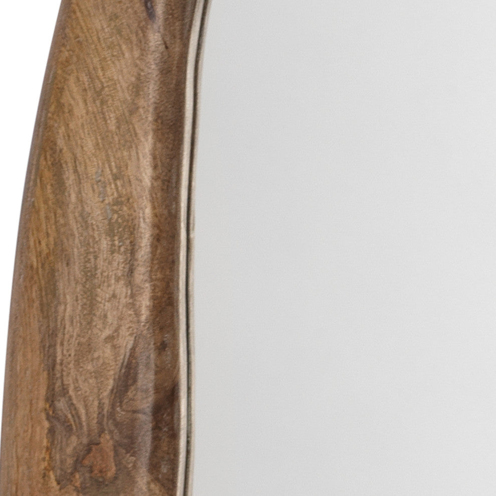 Organic Mango Wood Oval Mirror