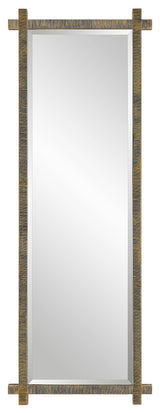 Uttermost 09917 Abanu Ribbed Gold Dressing Mirror