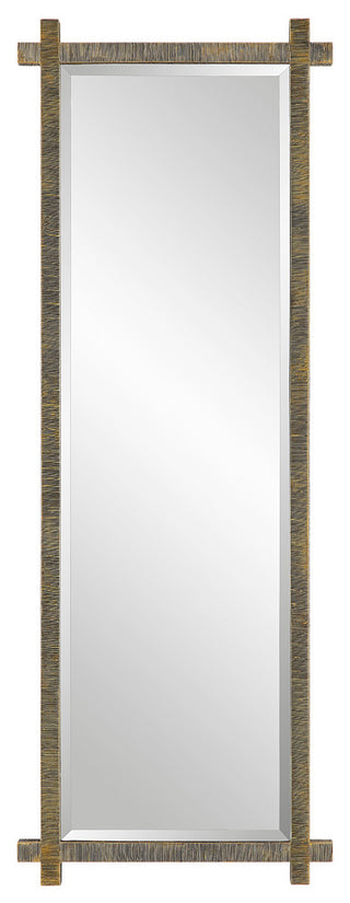 Uttermost 09917 Abanu Ribbed Gold Dressing Mirror