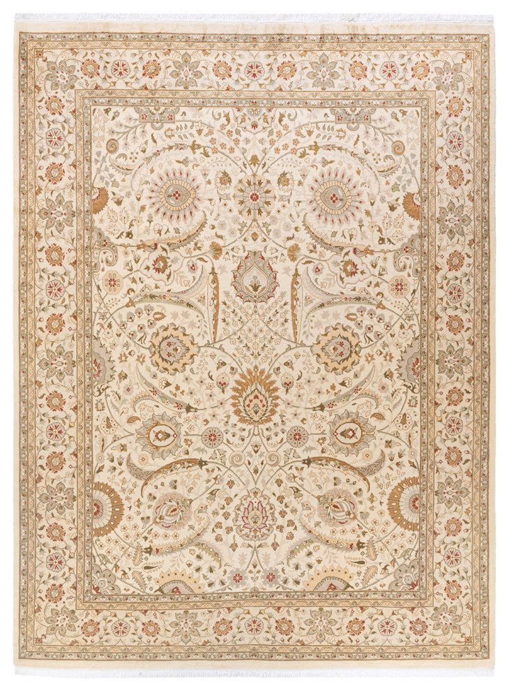 Mogul, One-of-a-Kind Hand-Knotted Area Rug Ivory, 7'10"x10'5"