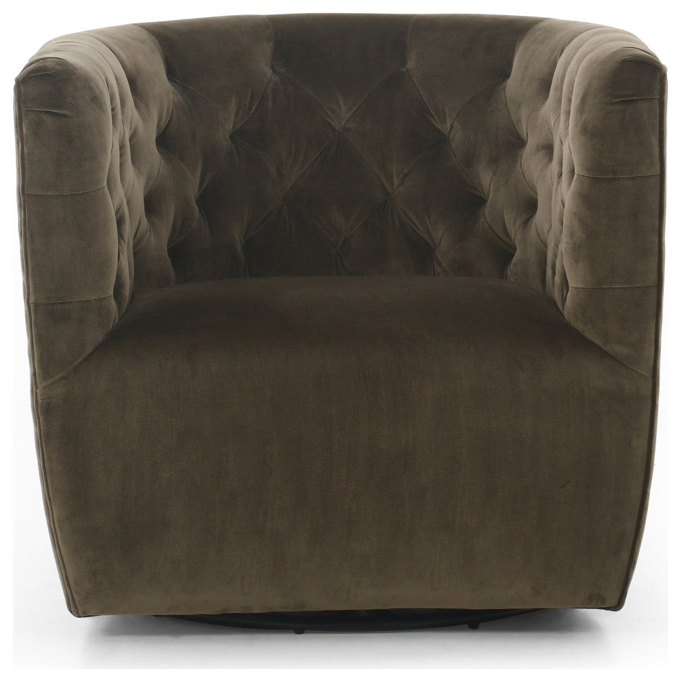 Hanover Swivel Chair-Surrey Olive