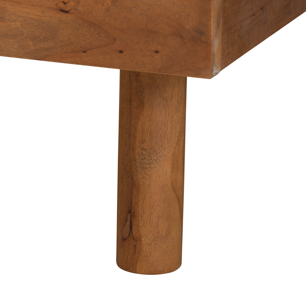 Micah Ash Walnut Platform Bed, King