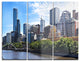 "Melbourne City Victoria Cityscape" Photo Metal Wall Art, 3 Panels, 36"x28"