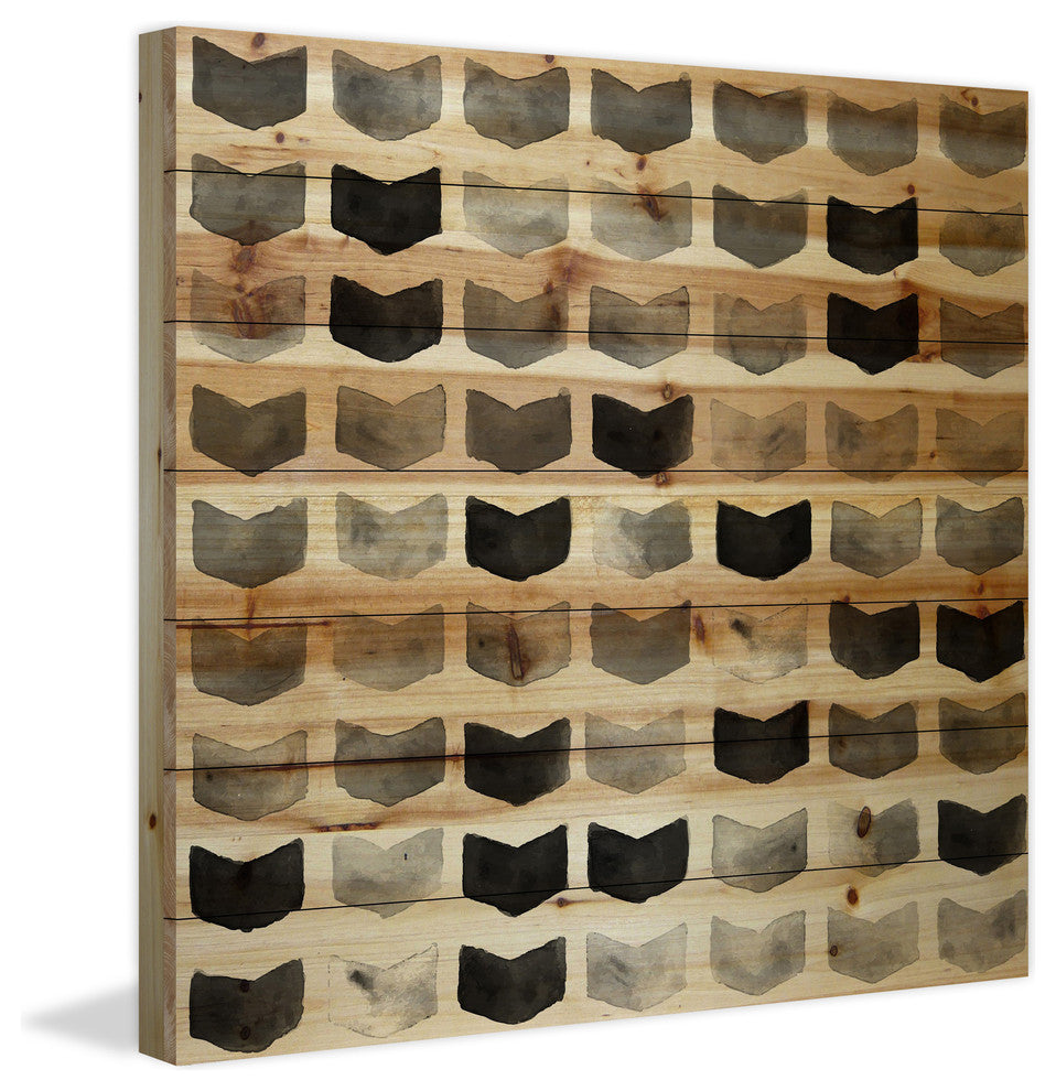 "Duplication Matters" Painting Print on White Wood