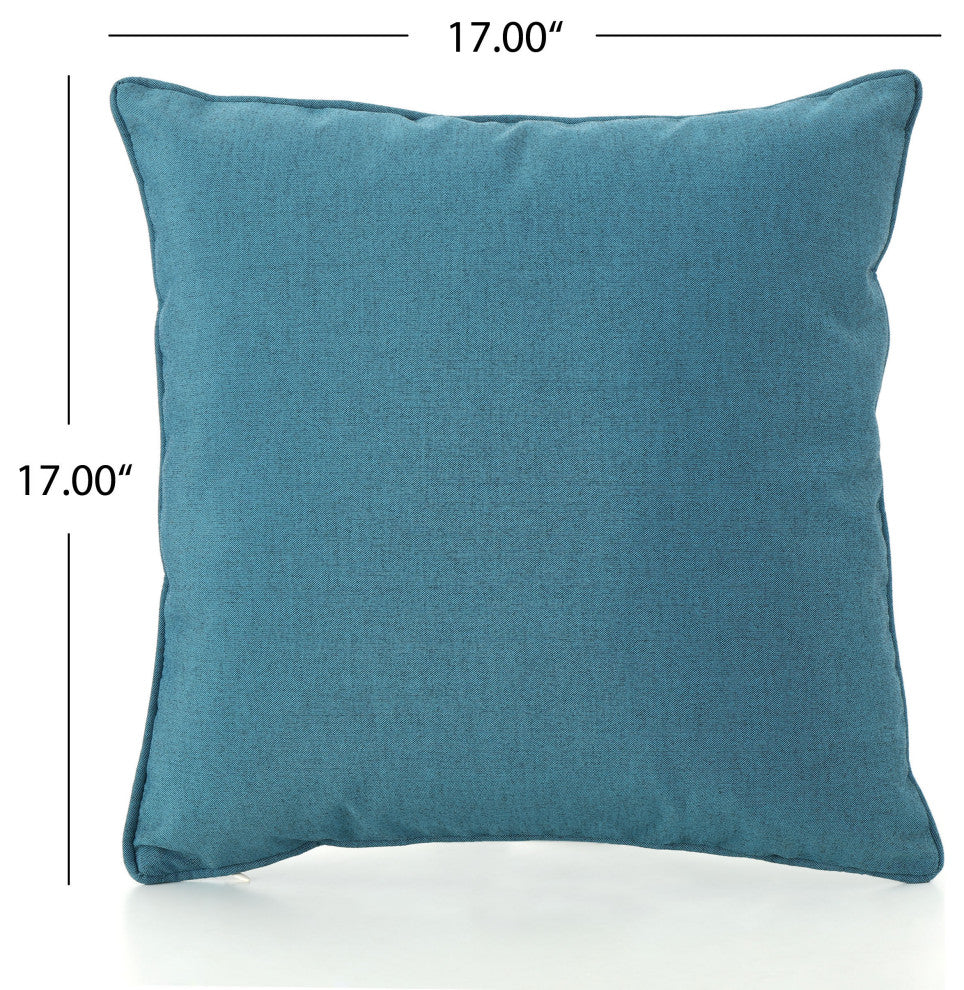 GDF Studio Corona Outdoor Patio Water Resistant Pillow, Teal, Single