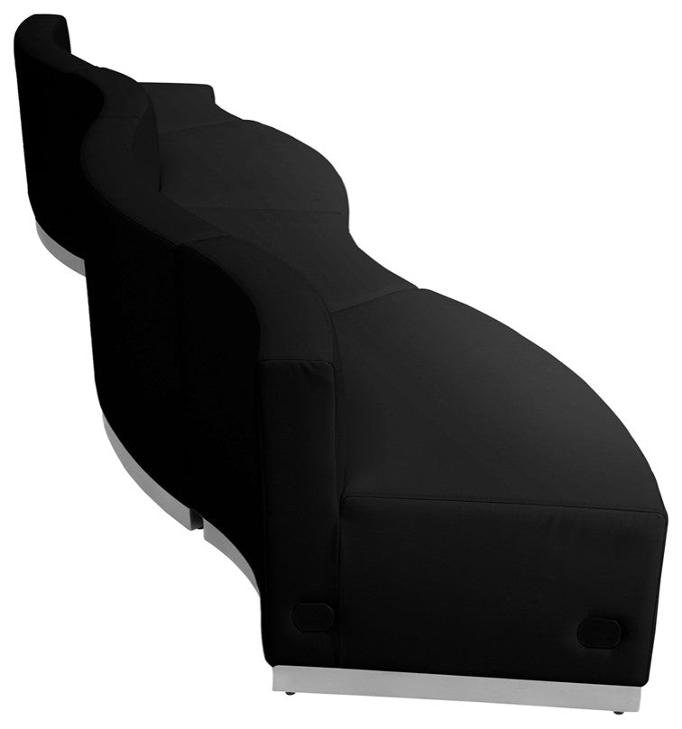 Hercules Alon Series Black Leather Reception Configuration, 4 Pieces