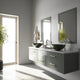 Giovanni 17"L x 17"W Glass Vessel Sink and Linus 12"H Faucet Set