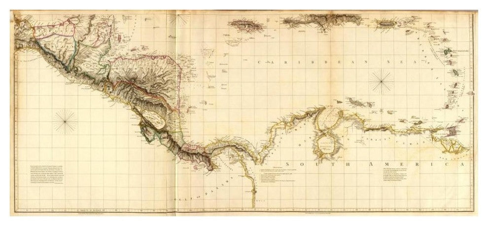 "West Indies II, 1810" Digital Paper Print by Aaron Arrowsmith, 42"x20"