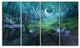 "Twilight Valley" Landscape Digital Print on Canvas, 4 Panels, 48"x28"
