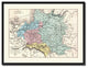 Poland Prussia Germany Vintage Antique Map Wall Art, 28"x37"