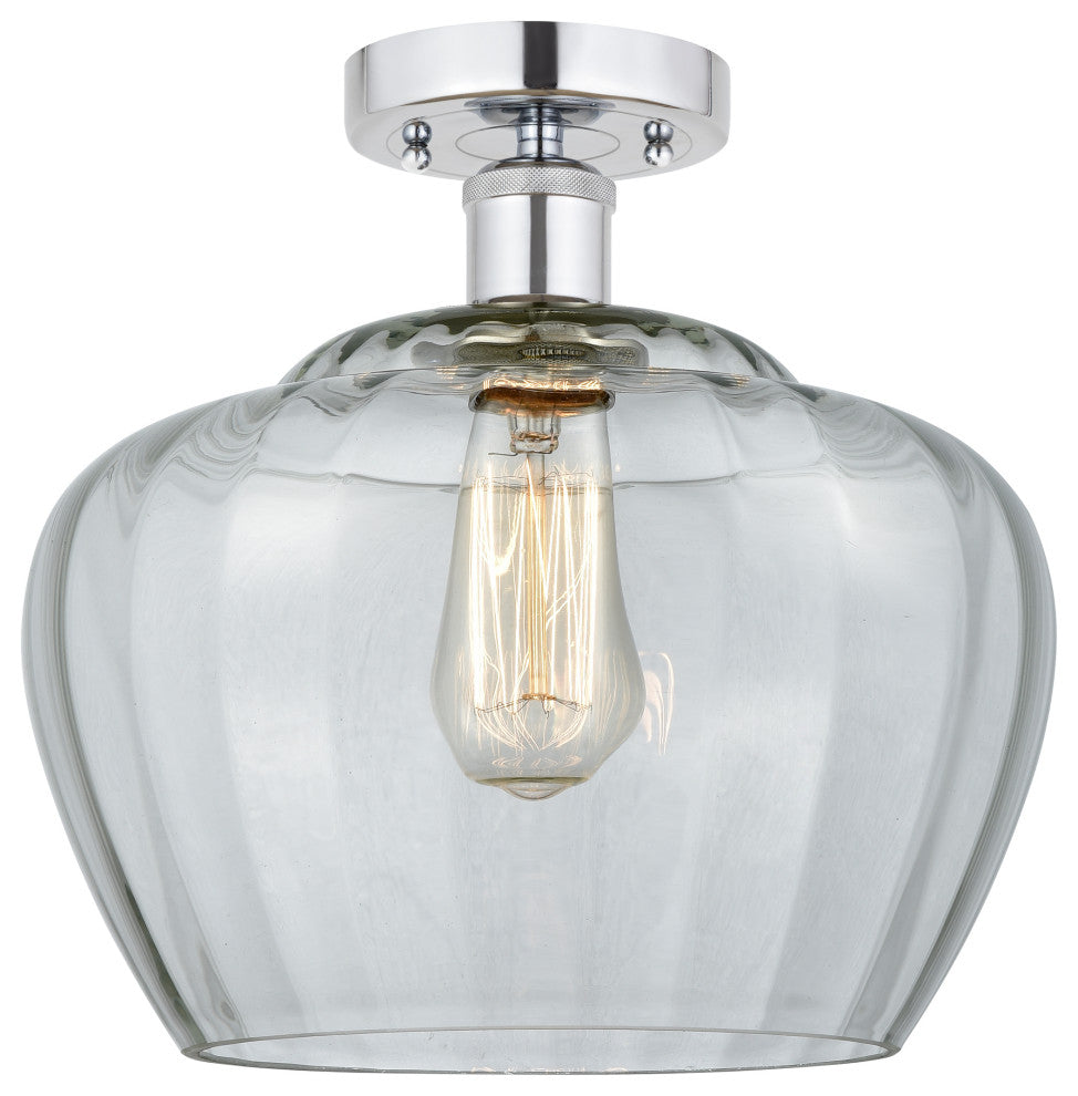 Innovations 616-1F-PC-G92-L Fenton 1 Light Semi-Flush Mount, Polished Chrome