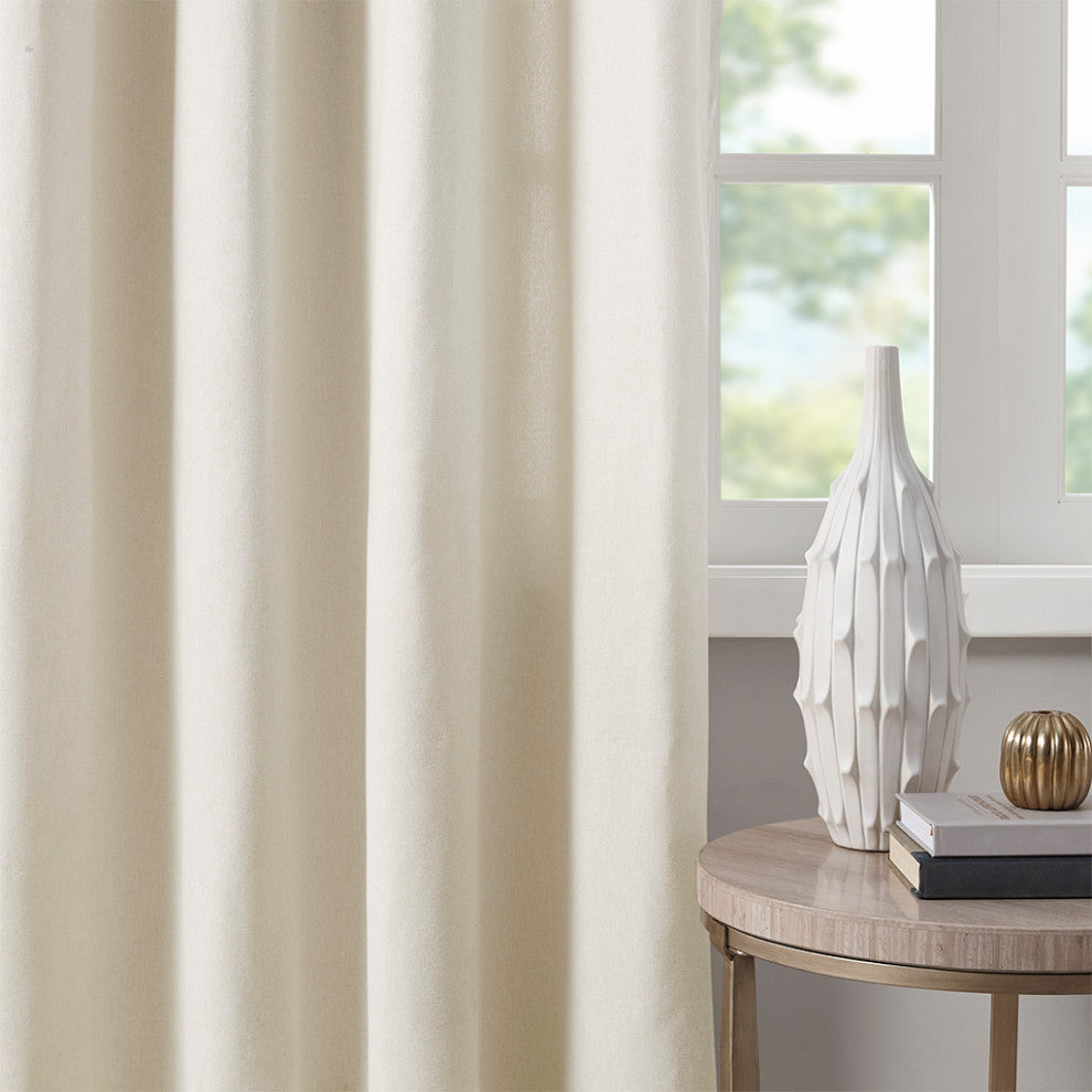Madison Park Englewood Heather Window Curtain, Beige