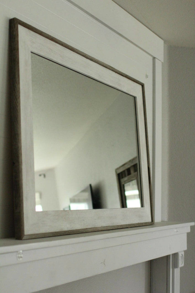 Glacier White Mirror, With Raised Outside Edge, 24"x36"