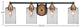 Paramount Bath Bar, Matte Black and Brass, 4" Clear Bubble Glass